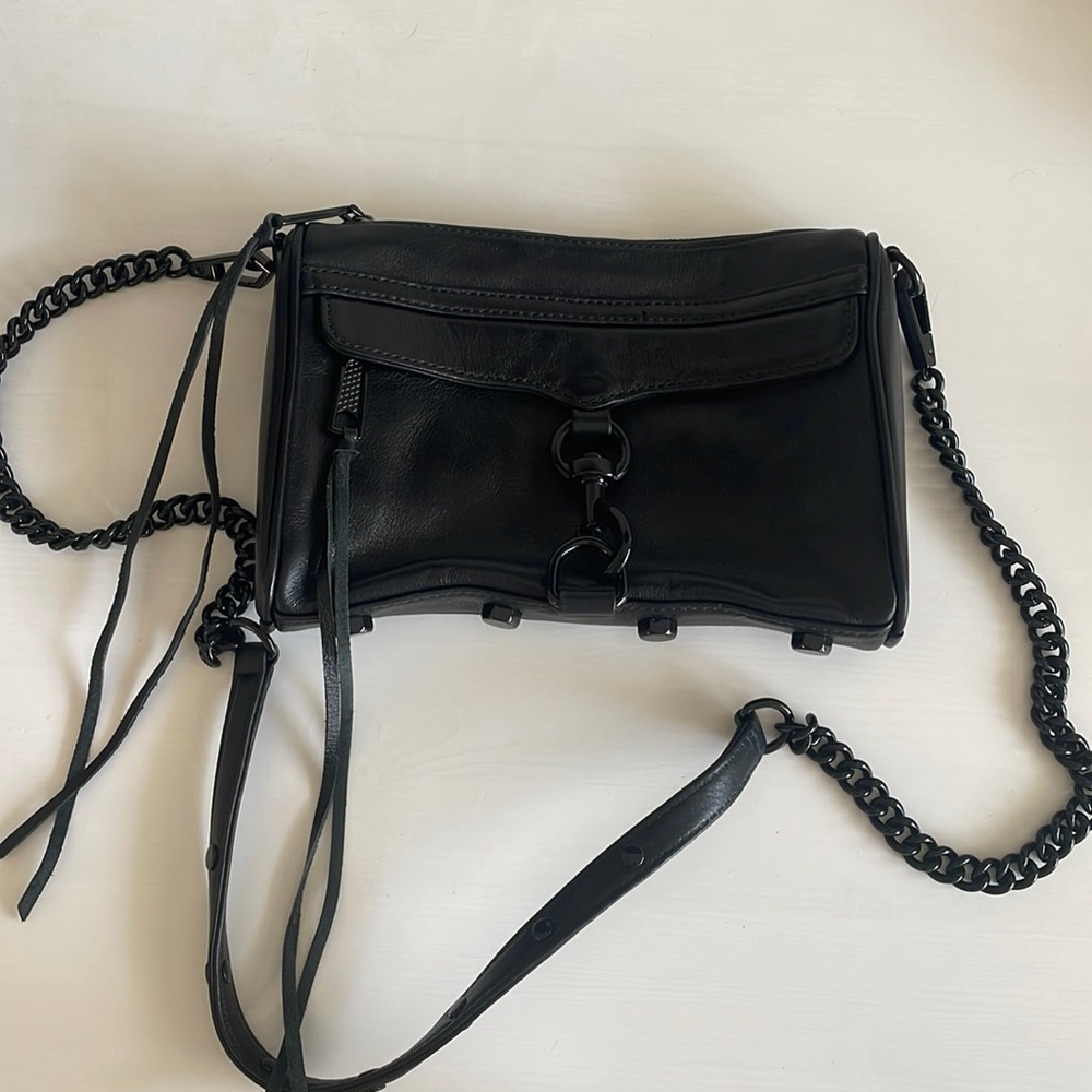 Rebecca Minkoff Mini MAC black leather handbag. New without tags
